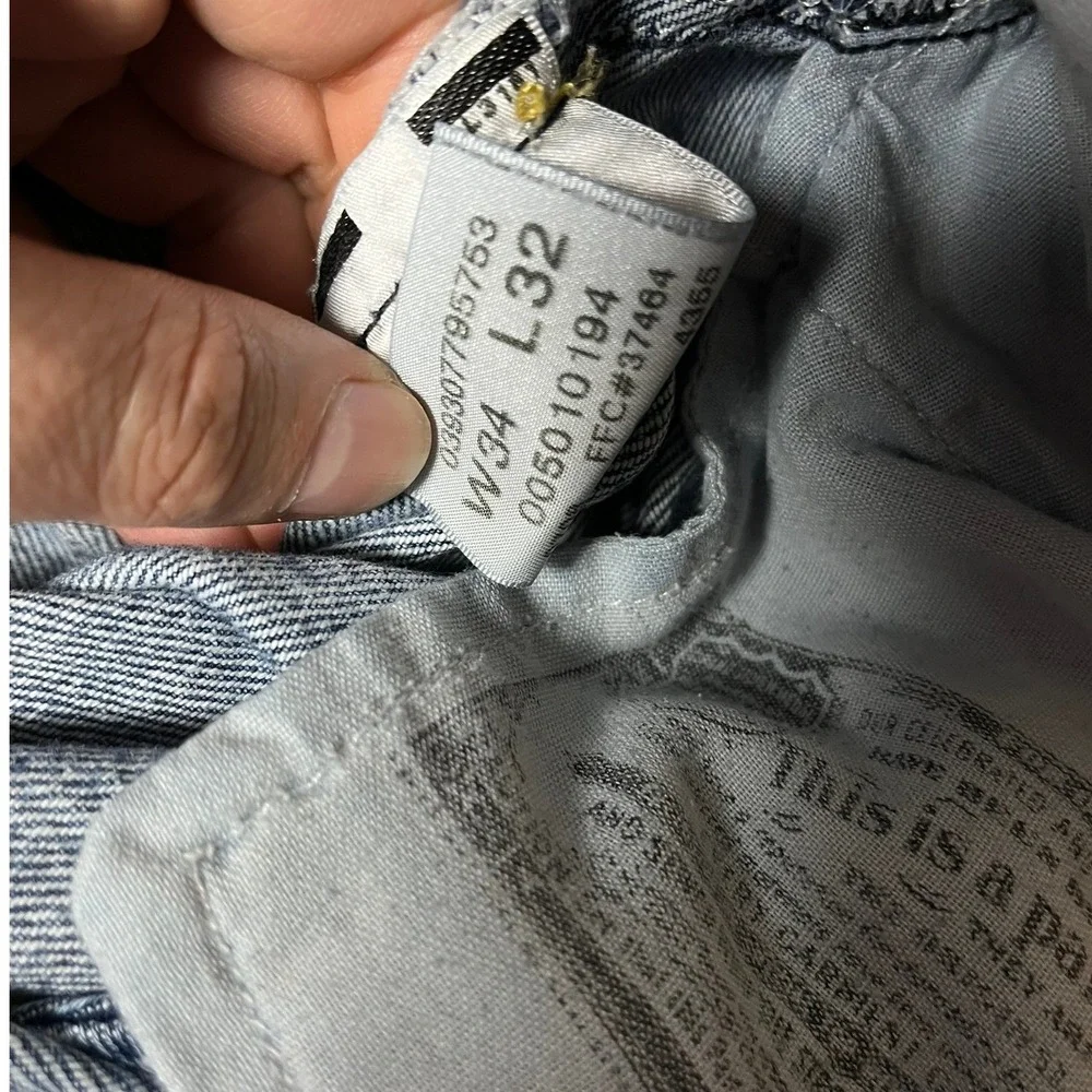 Levi's Jeans Men 34 501 Original Fit Blue Button Fly EUC